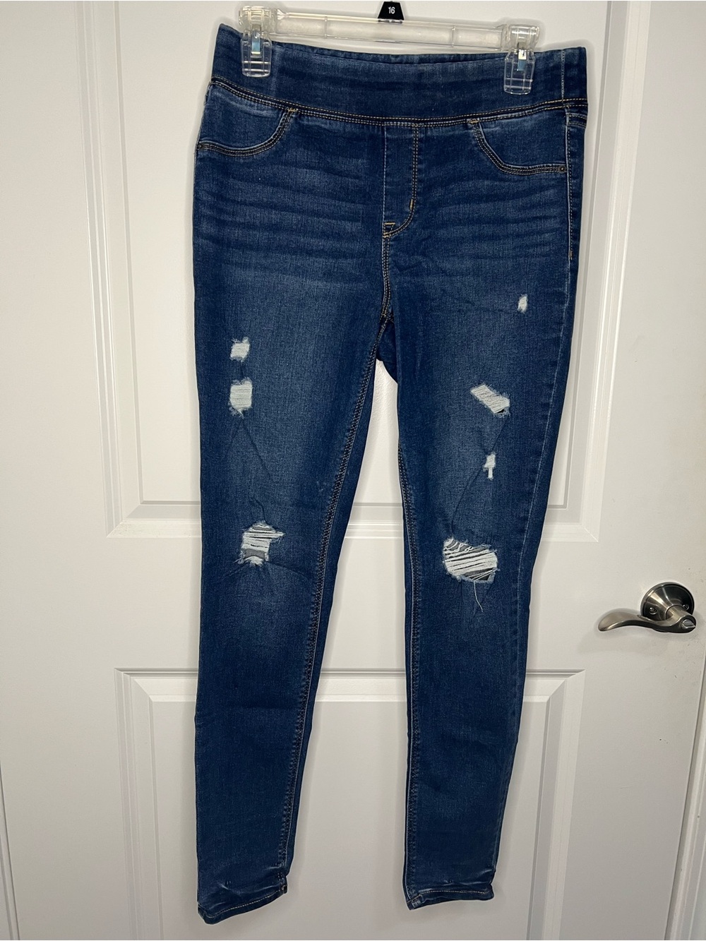 Women’s Old Navy Distressed Dark Blue Skinny Jeans
